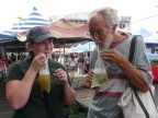 Sara and Jerry with drink bags.JPG (112 KB)